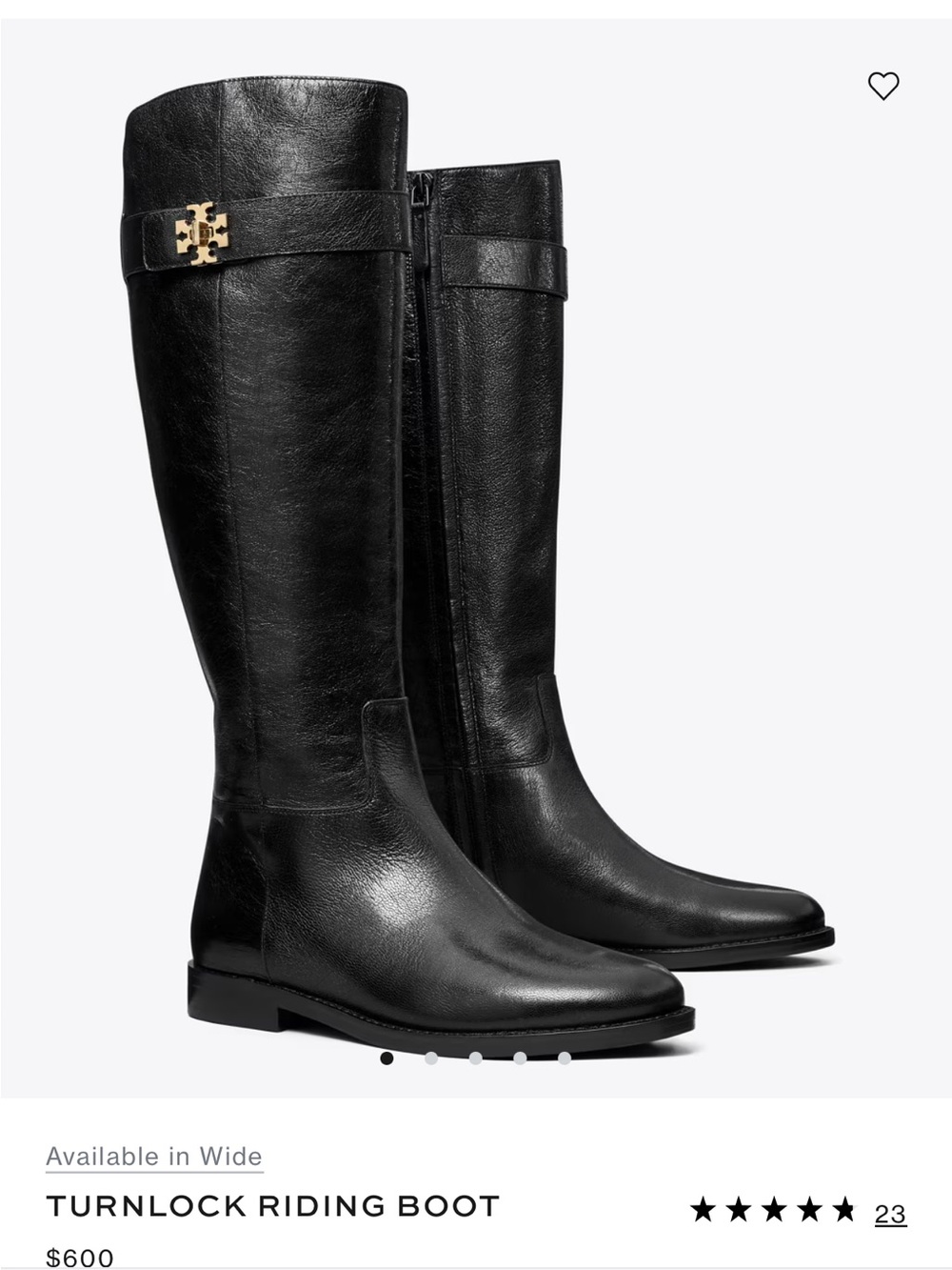 Tory Burch Black Leather Turnlock Riding Over-the-Knee Boots